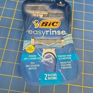BIC EasyRinse Blue Razors 2 Per New Package